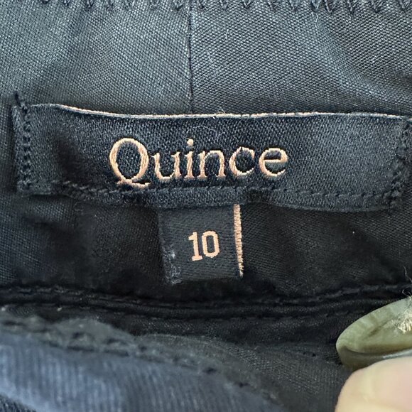 Quince Black Organic Stretch Cotton Chino Bermuda Shorts, 10 - Picture 4 of 9